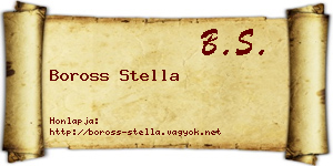 Boross Stella névjegykártya