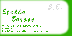 stella boross business card